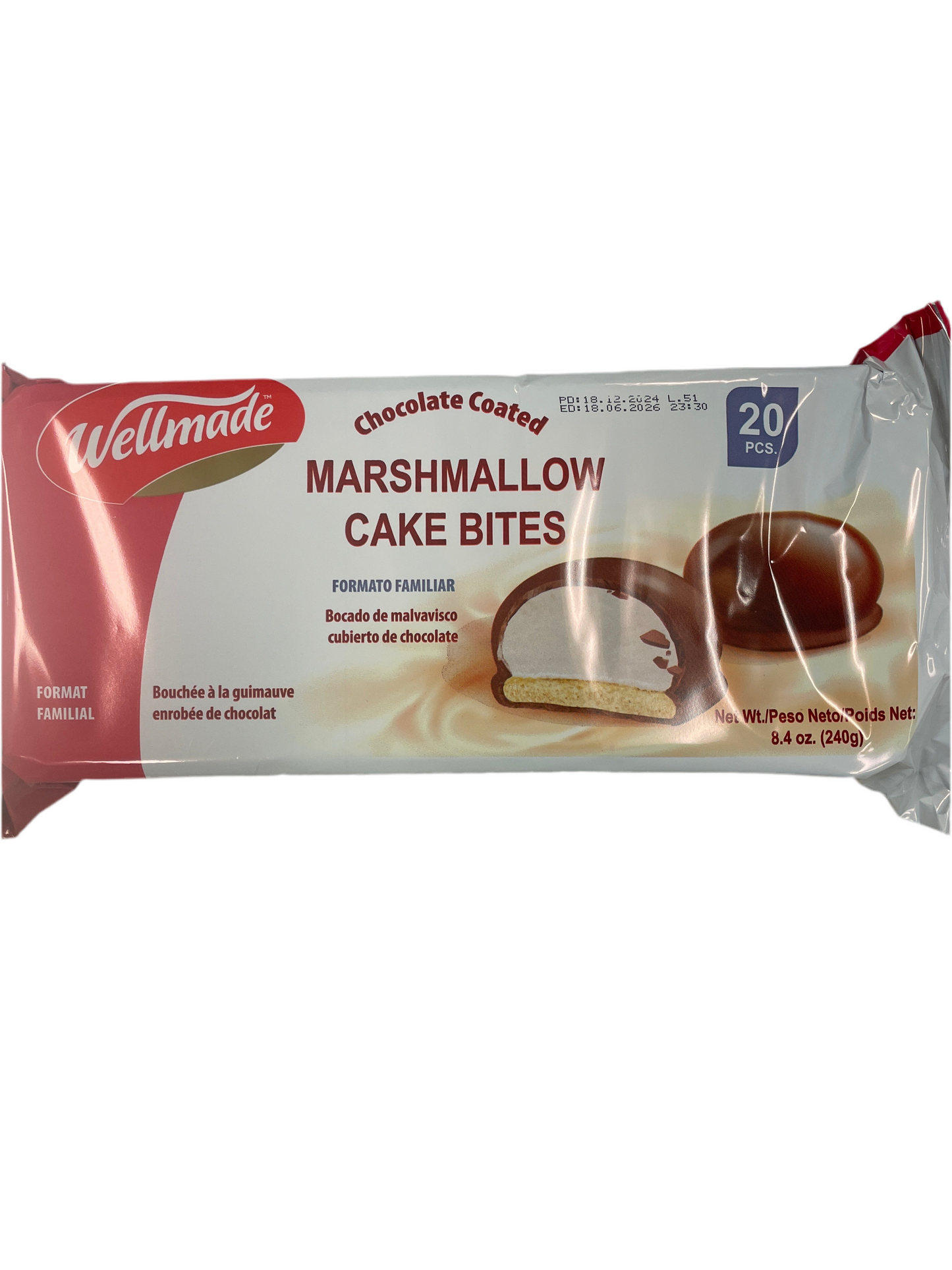 Wellmade Marshmallows cake bites 240