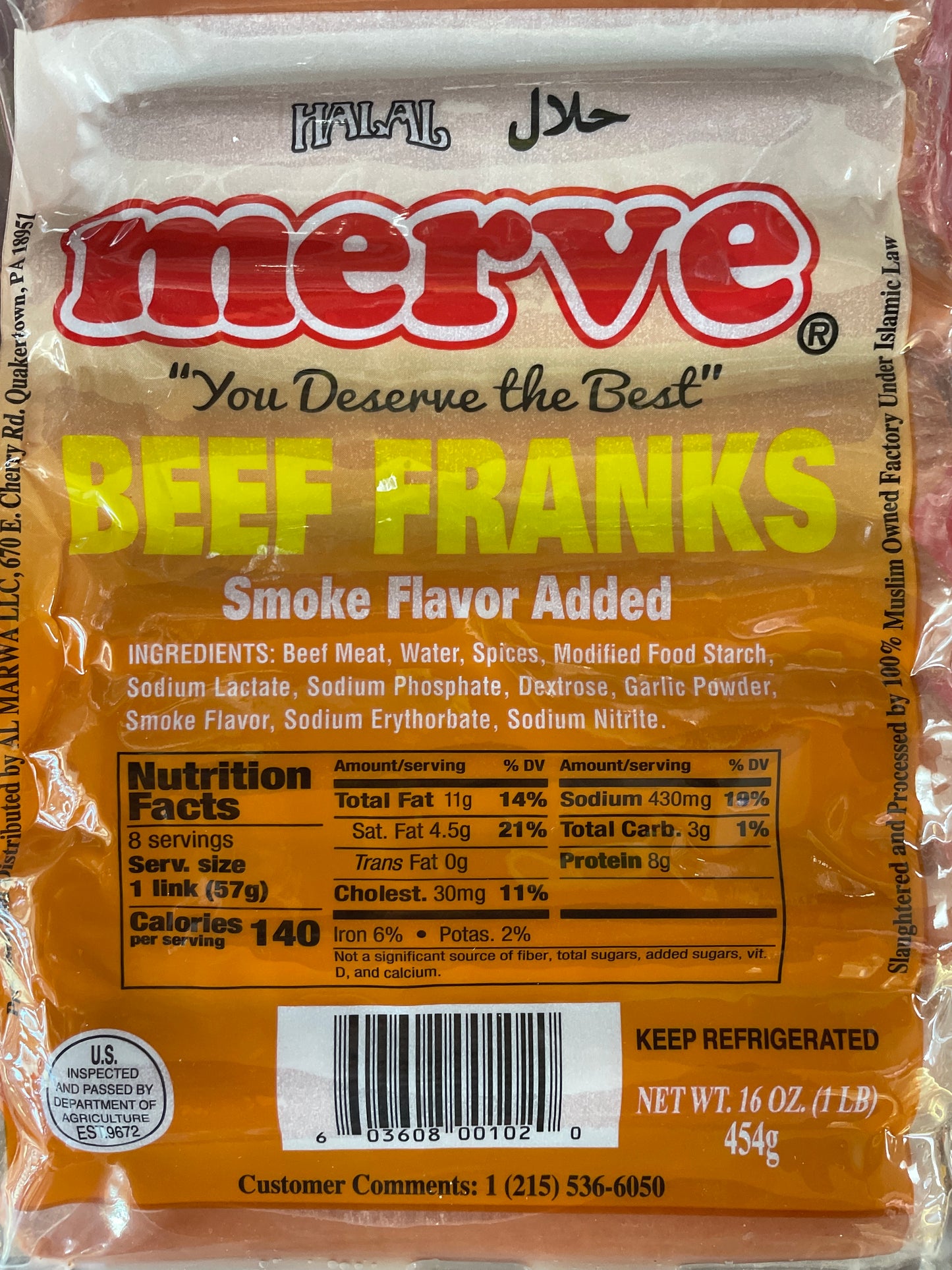 Merve beef frank