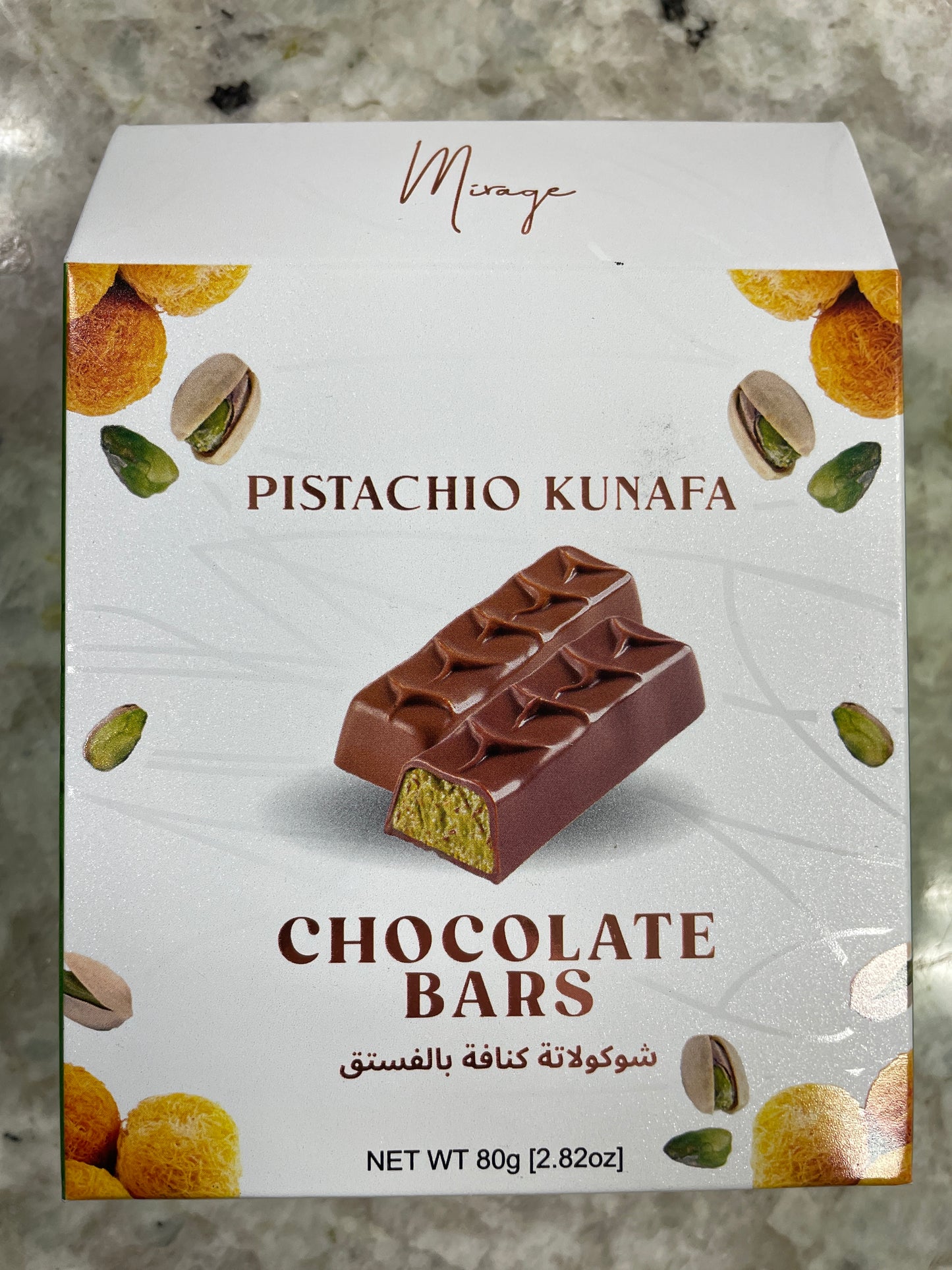 Pistachio kunafa chocolate bar 80g