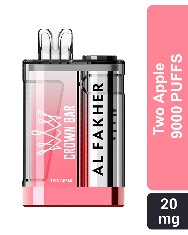 AL FAKHER CROWN BAR 9000 PUFFS TWO APPLE 20mg Pitaland AL FAKHER CROWN BAR 9000 PUFFS TWO APPLE 20mg Pitaland