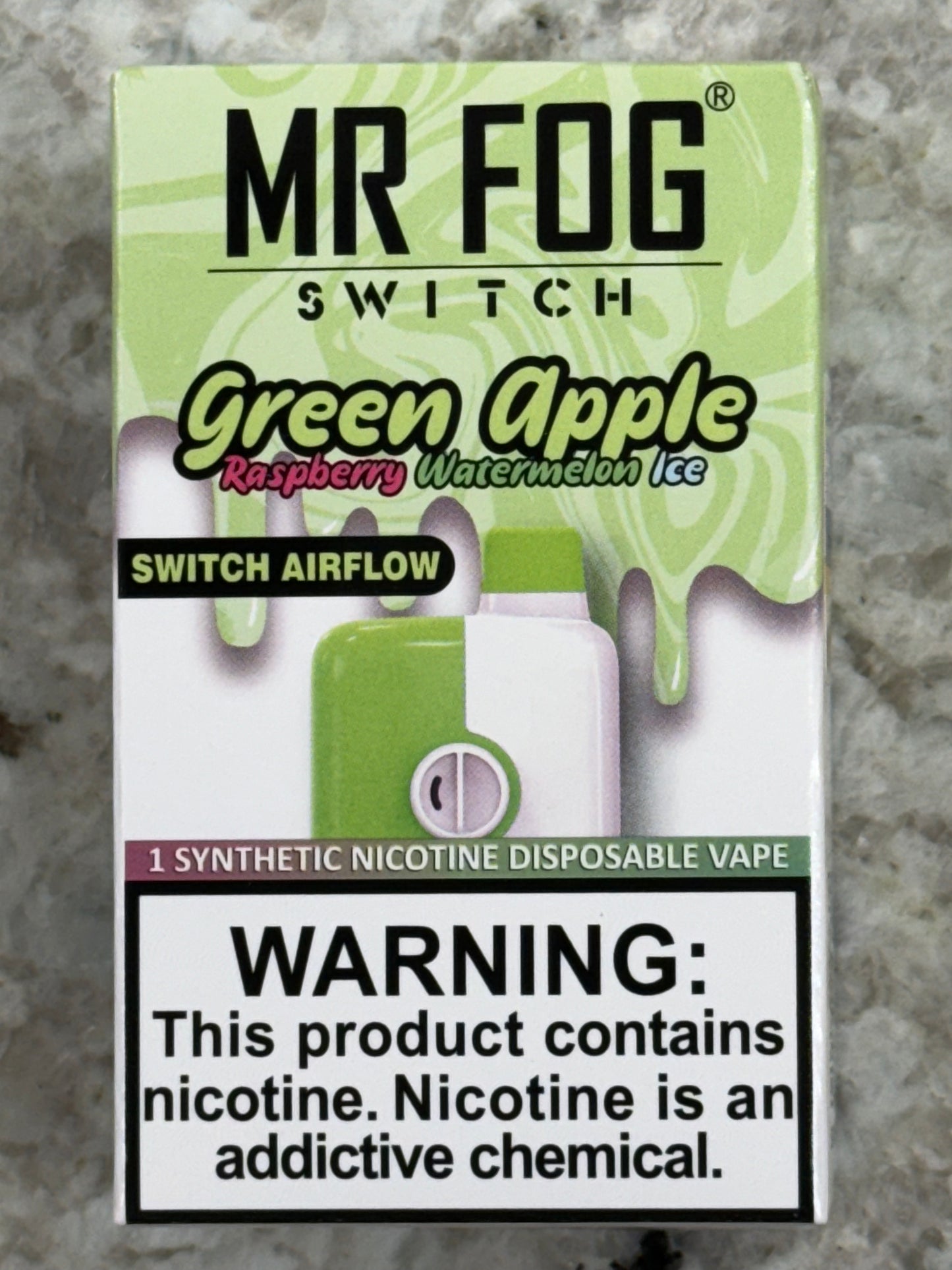 Mr Fog Switch ( Green Apple Raspberry Watermelon Ice)