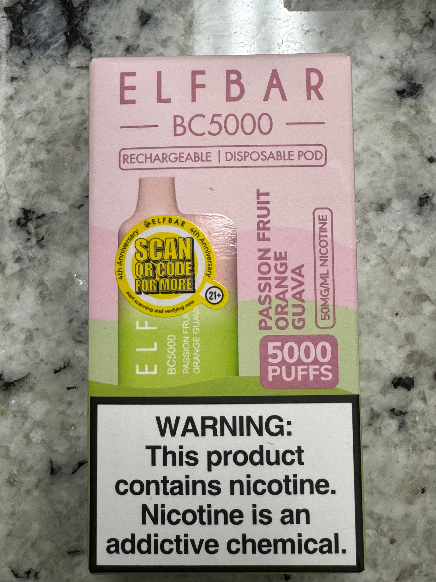 ELFBAR BC5000(Passion Fruit Orange Guava)