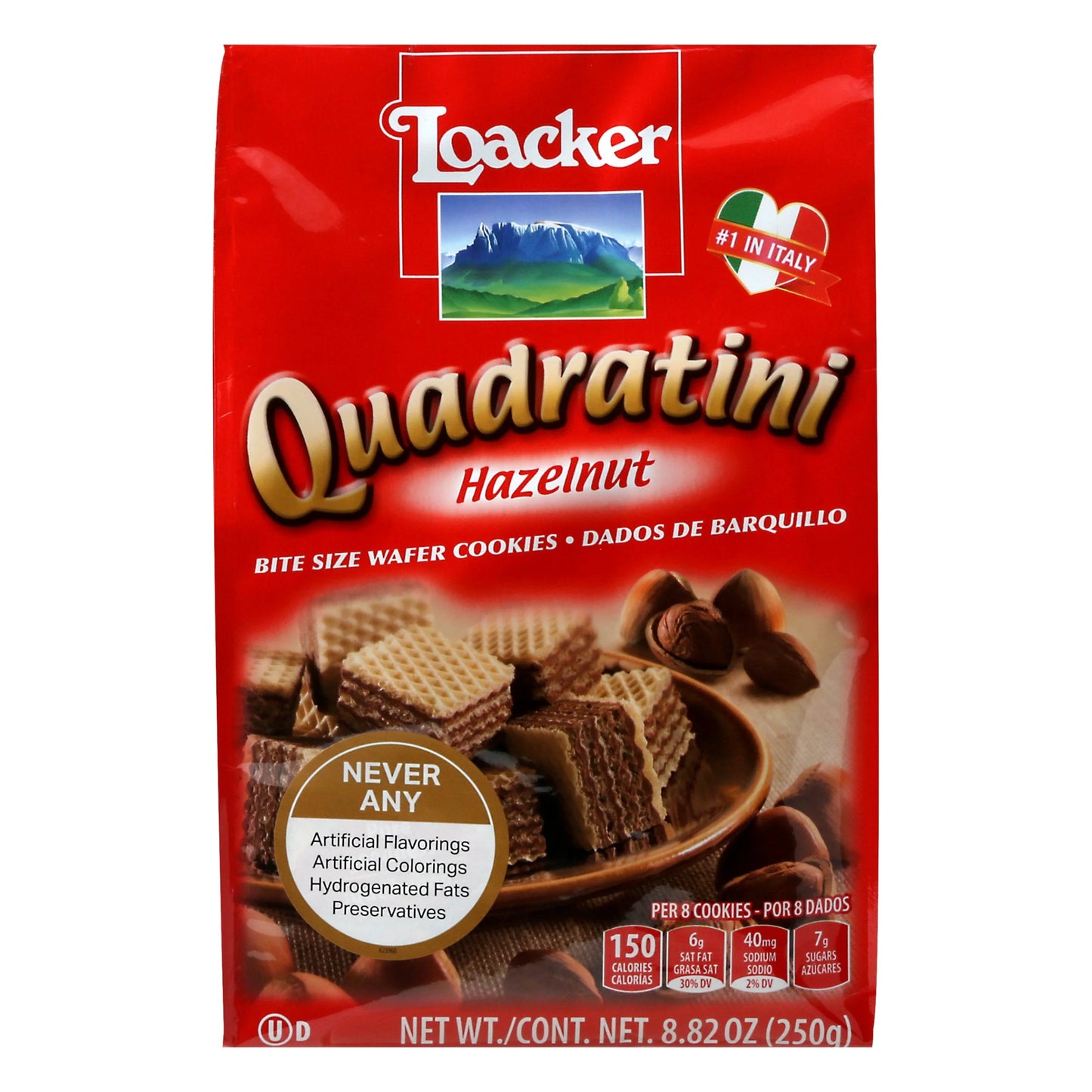 Loacker Quarditini Hazelnut wafers 250g