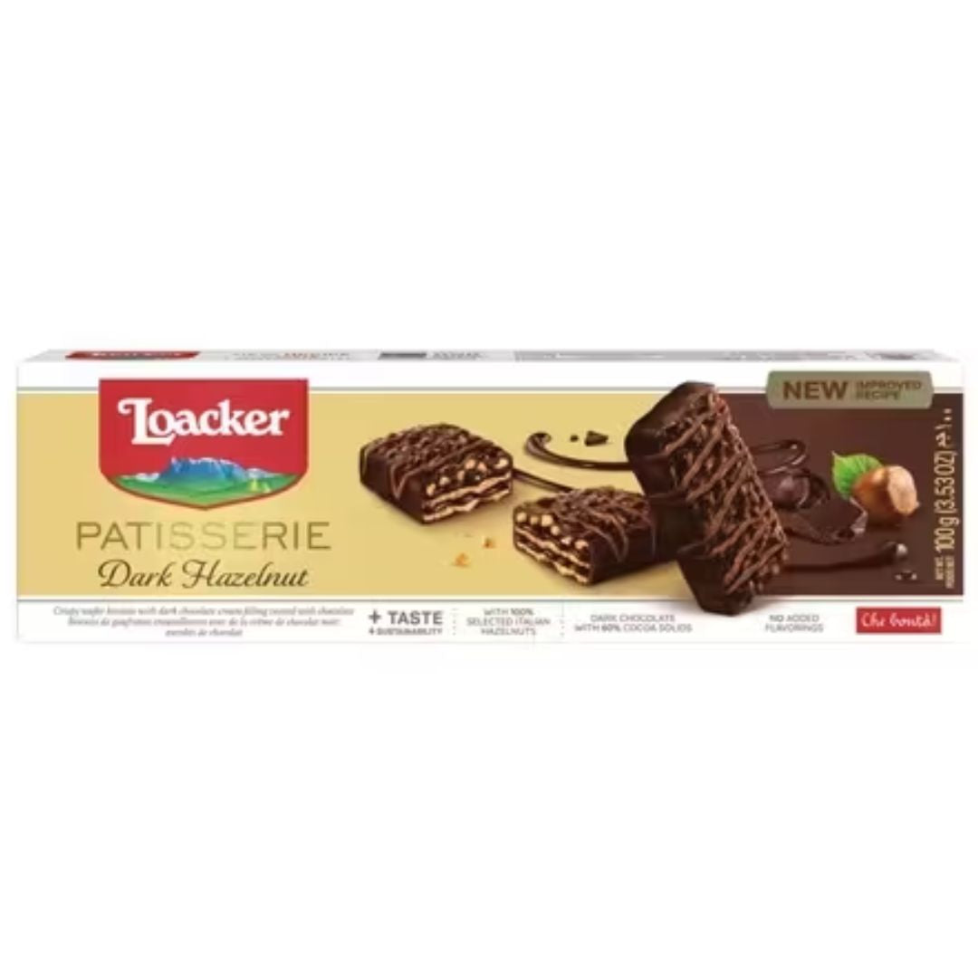 Loacker patisserie dark hazelnut 3.53oz
