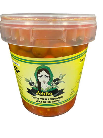 Jeblia spicy green olive 940g