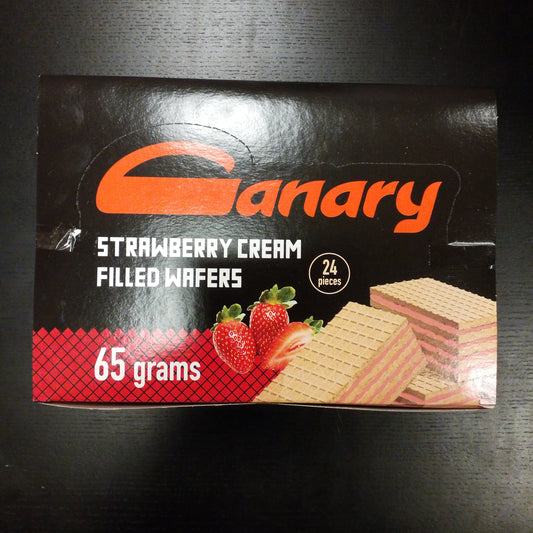 Canary strawberry cream filled wafers 24 pices