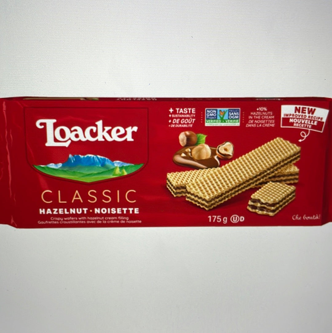 Loacker classic hazelnut wafer 175g