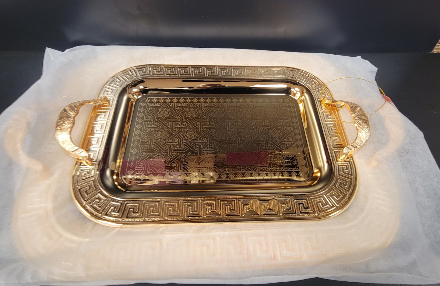 Serving tray gold set of 2