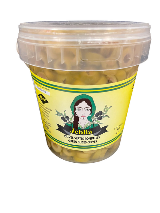 Jeblia sliced green olive 940g