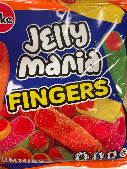 Jelly mania gummy fingers halal 100g