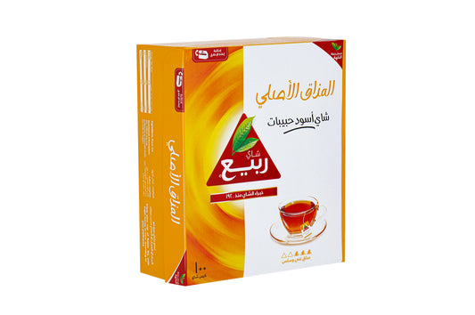 Rabea black tea original taste 100 tea bags شاي الربيع