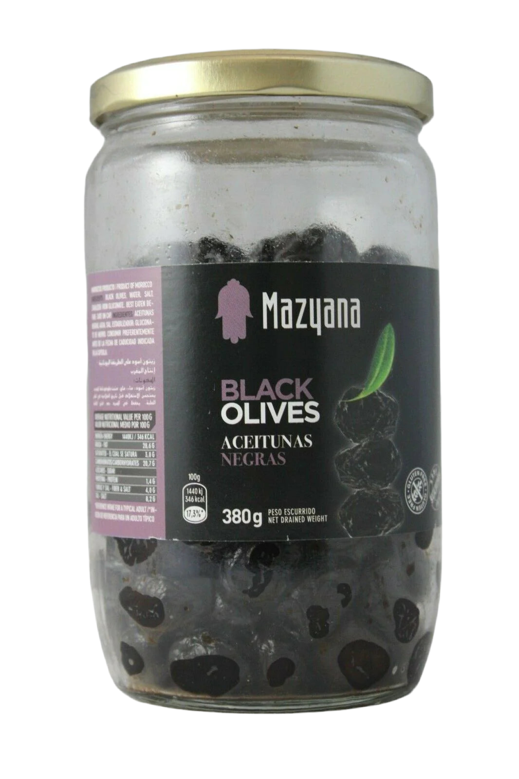 Mazyana dried black olives 450g