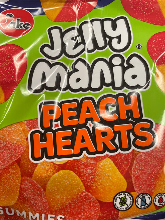 Jelly manua gummy peach hearts halal 100g