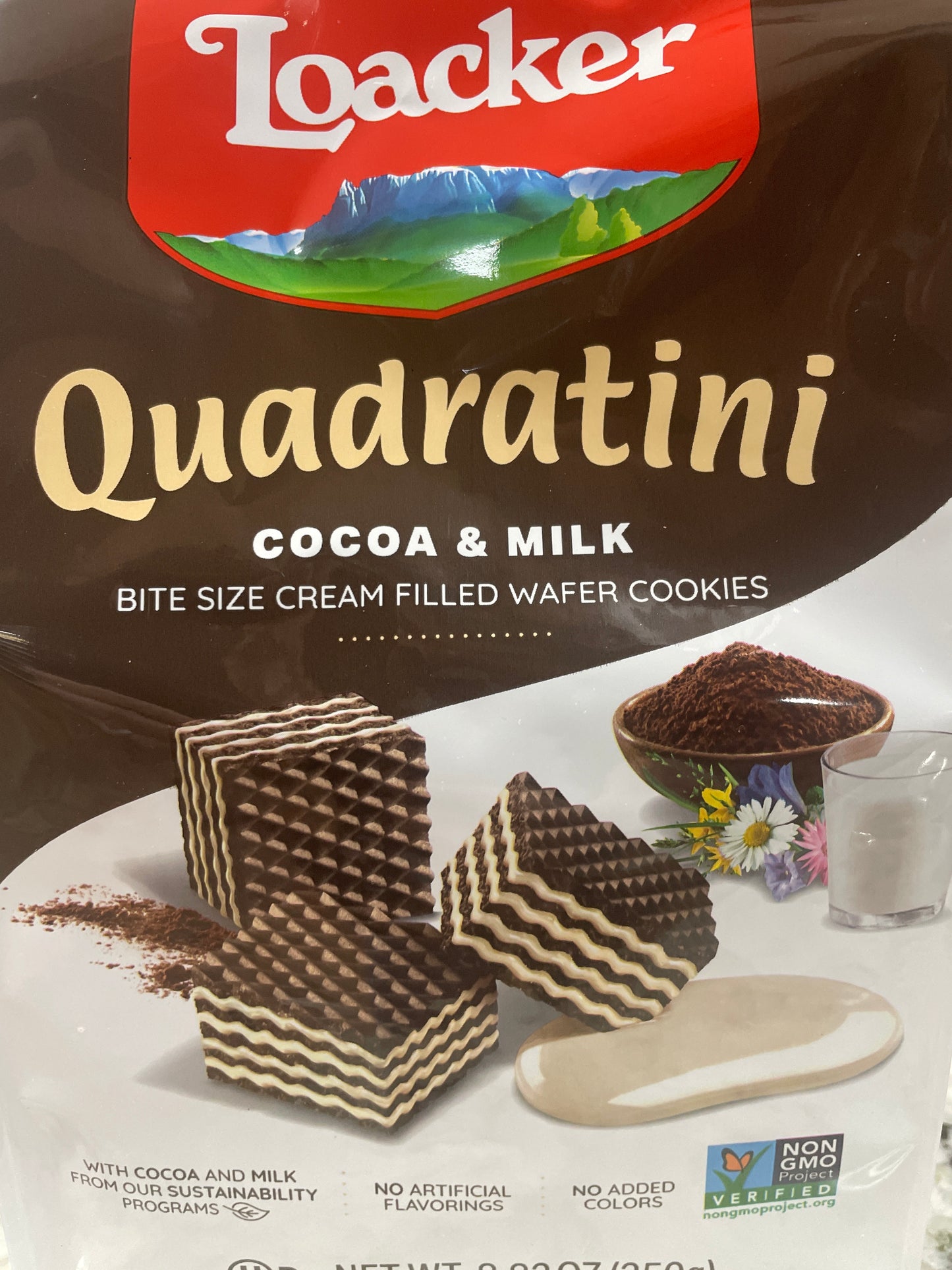 Loacker quadratini cocoa &milk 8.82oz