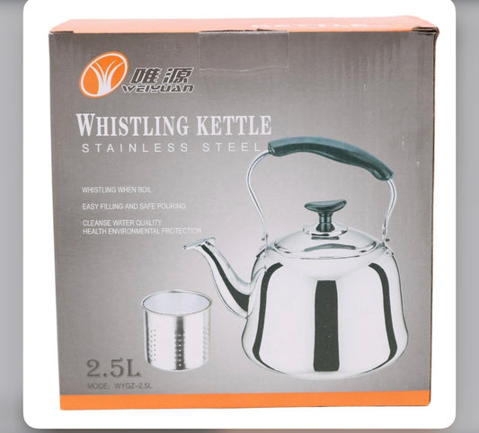 Stainless steel tea pot with filter. 2L