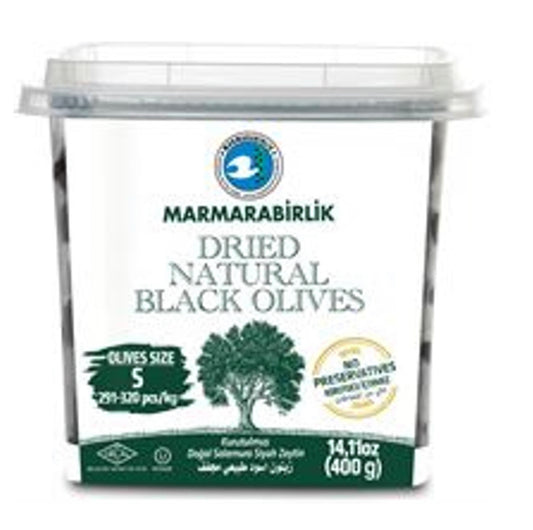 Marmarabrirlik المجفف الزيتون الأسود الطبيعي 400g