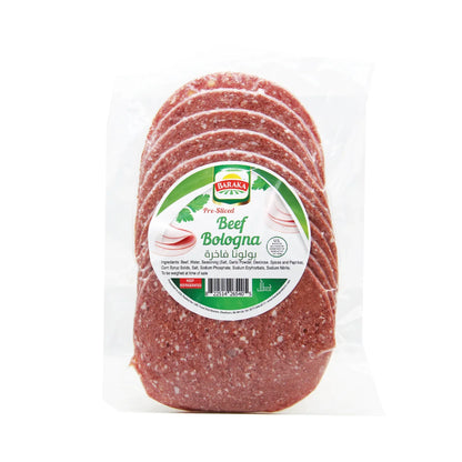 Baraka sliced beef bologna plain