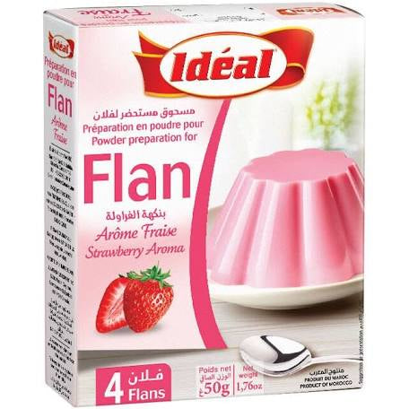 Ideal flan strawberry 50g