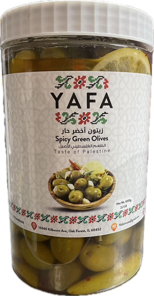 Yafa spicy green olive 2.2lb