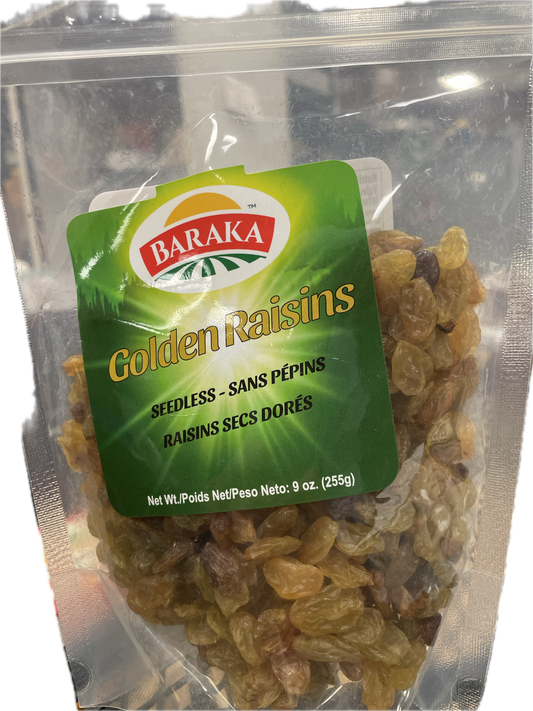 Baraka golden raisin 9oz زبيب ذهبي