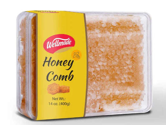 Wellmade honey comb in plastic tray 400g