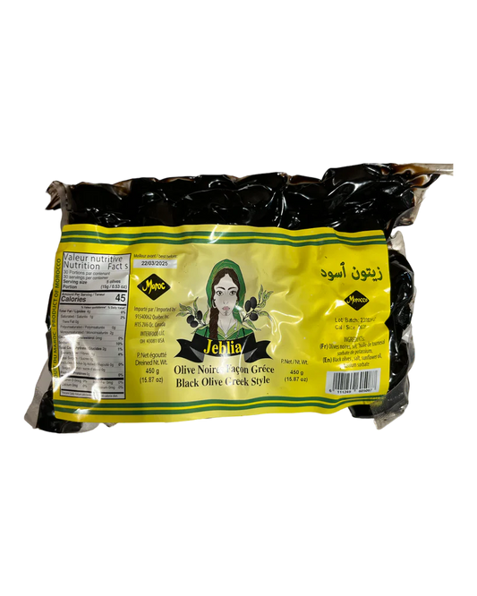 Jeblia black olive greek style 450g