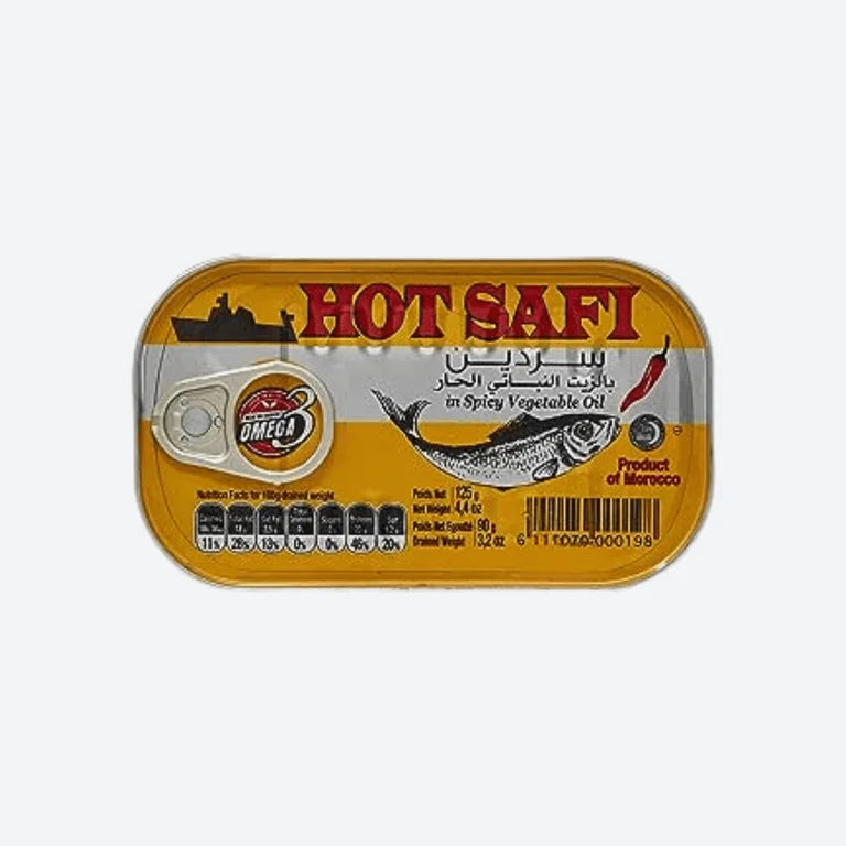 Safi Sardine spicy vegetable oil hot 125 g