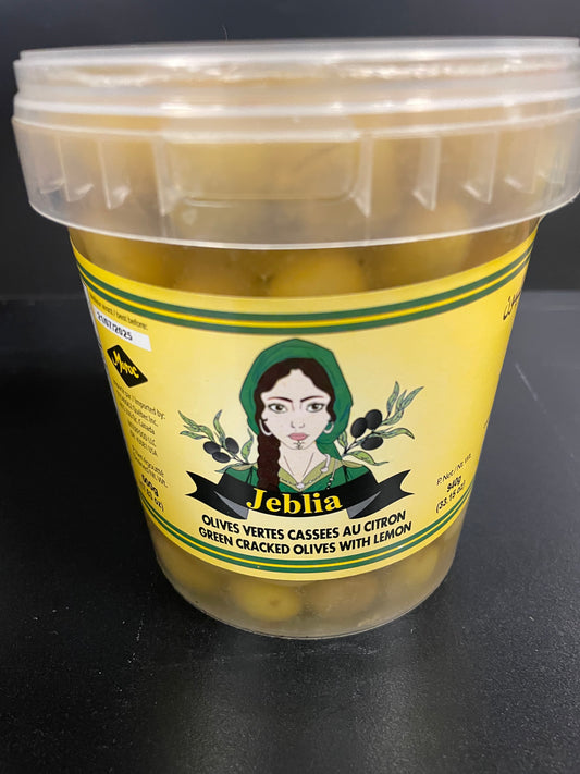 Jebalia cracked green olive with lemon 940g