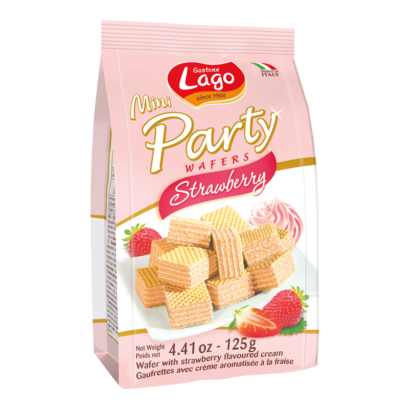 Lago strawberry wafers 250g