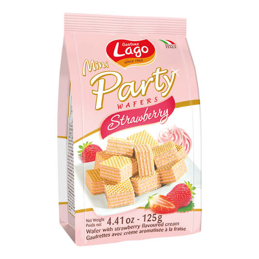 Lago strawberry wafers 250g