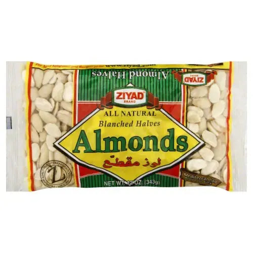 Ziyad Blanched Almond Halves 12 OZ