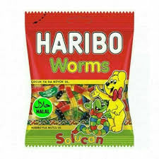 Haribo worms gummy halal 80g