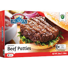 Al Safa uncooked beef patties 1.7Lb 8 pieces