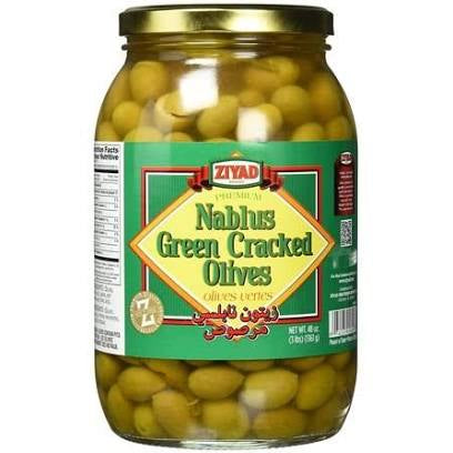 Ziyad  Nablus geen cracked olives 3 Ibs