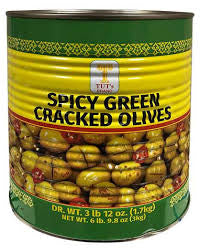 Tuts Spicy green cracked olives 1lb