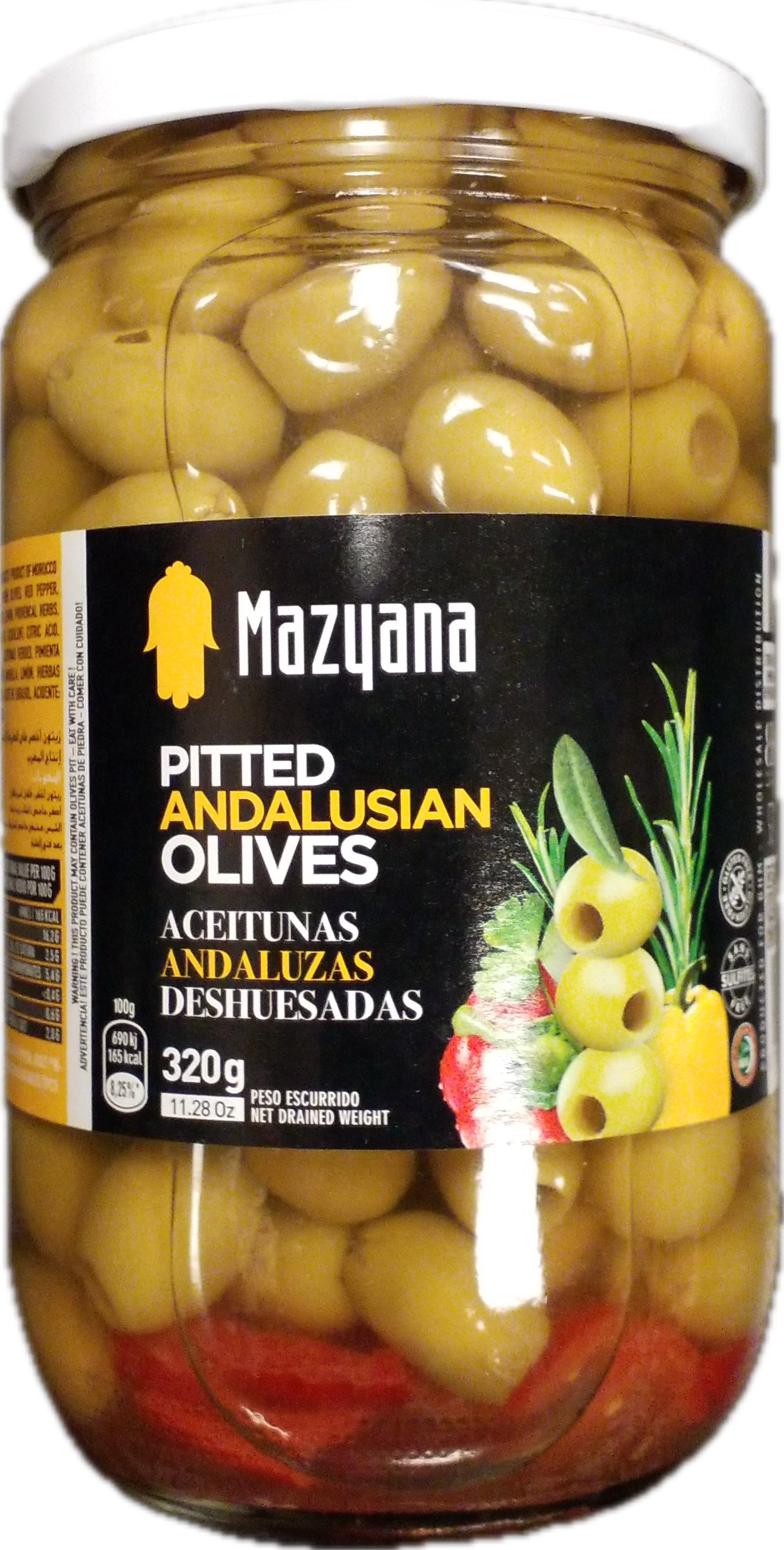 Mazyana pitted andalusian olives 320g